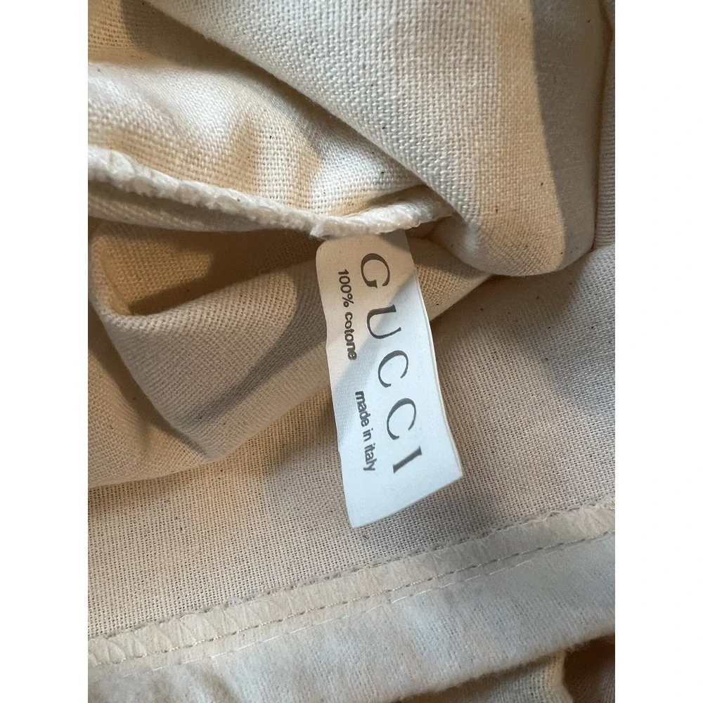 Authentic Gucci Dust Bags Covers Drawstring Lot‎ Of 2 Made In Italy Cotton